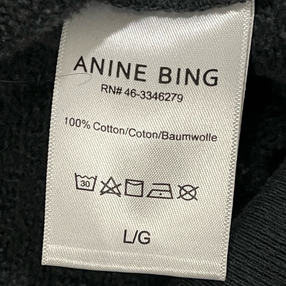 Anine Bing eagle Los Angeles faded black sweatshirt large - Picture 4 of 7